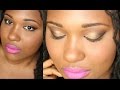 GRWM| Gold Eyes &amp; Bold Pink Lips