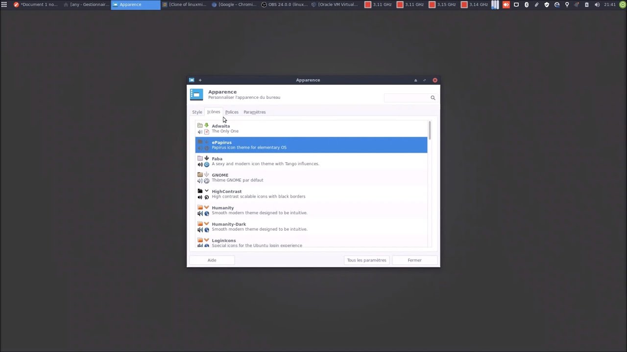 Linux Mint 19.2 | thèmes d'icônes - création des fichiers caches - YouTube