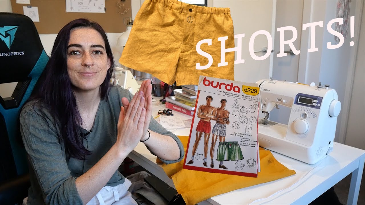 Fumbling My Way Through Making Linen Shorts (Burda 5229)
