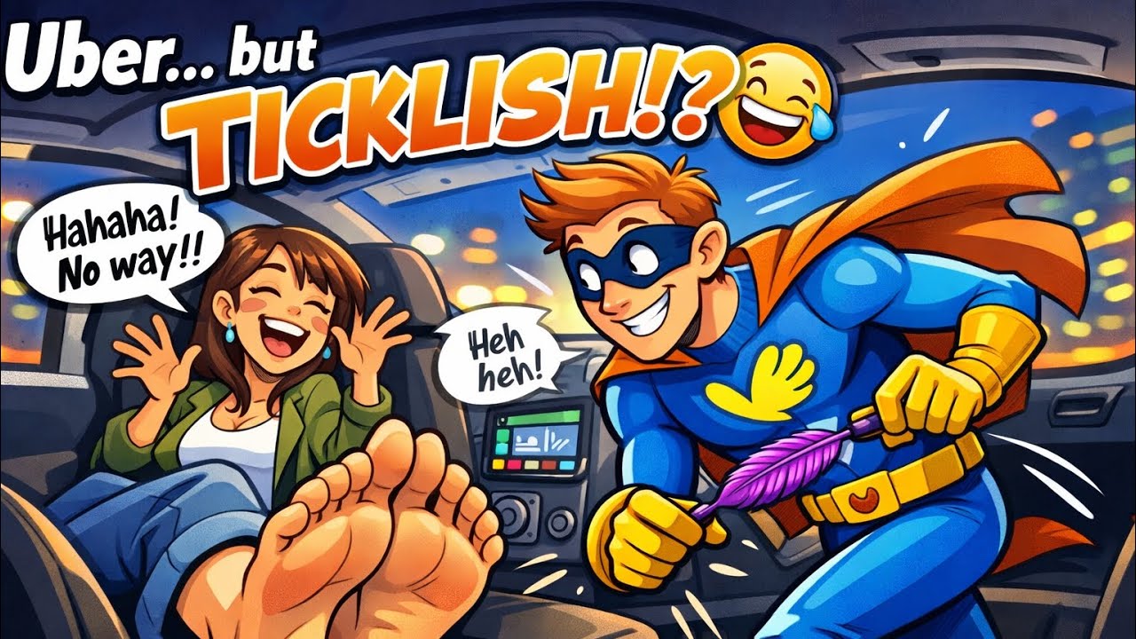 Ticklishman in an Uber 😂 | Ticklish Barefoot Girls & Funny Tickle Feet Challenge!