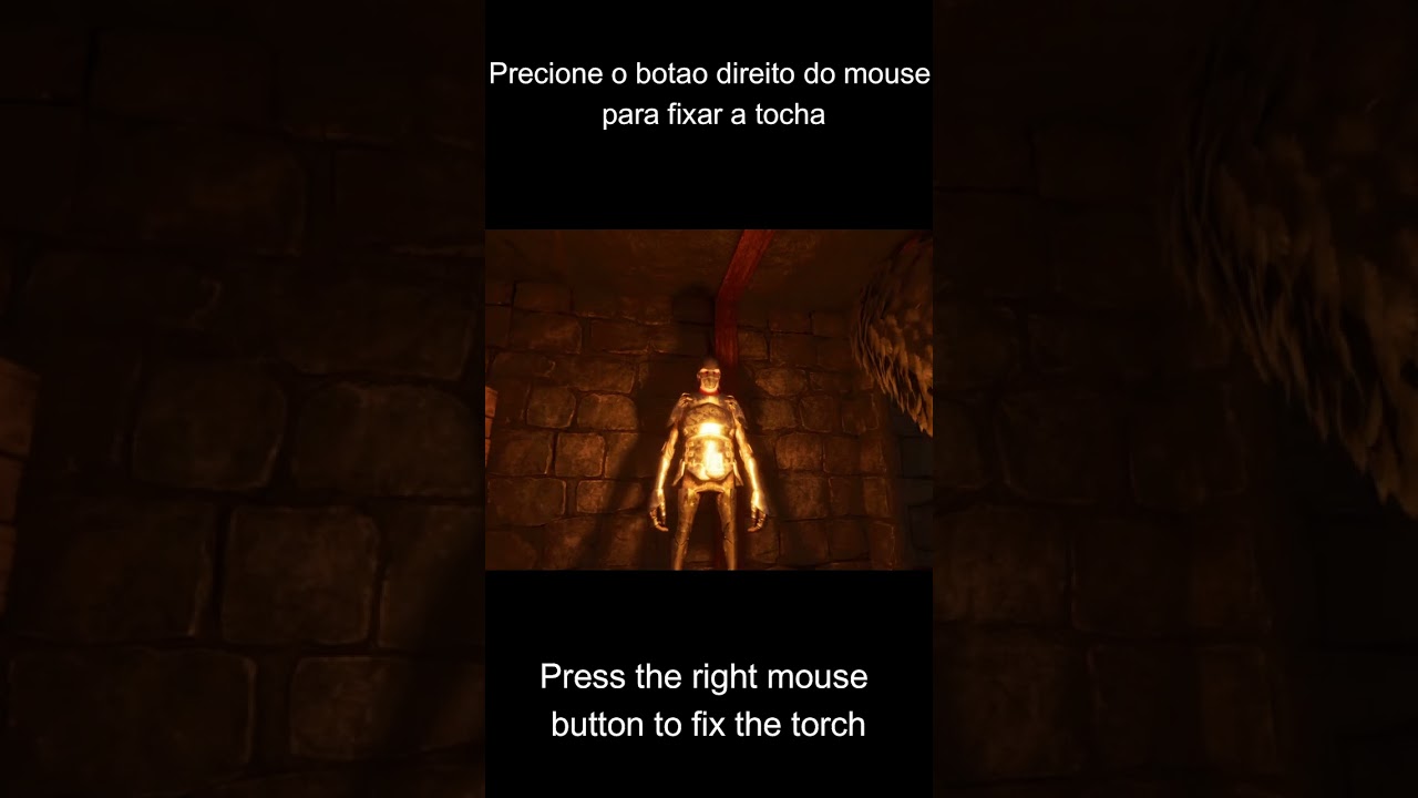 Right mouse button to fix the torch 