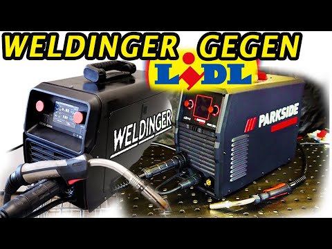 Die neuen MAG Puls Schweißgeräte im Vergleich! MEW 202 PMPS 200 A Weldinger  gegen LIDL - YouTube