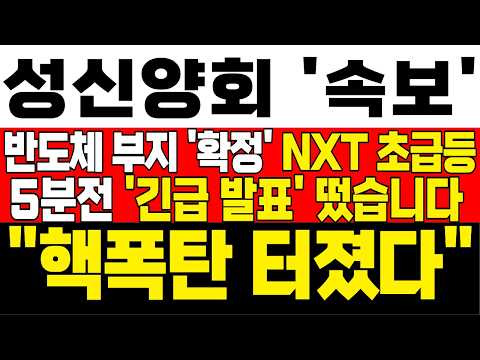 [<strong>성신양회</strong> 주가전망][단독]💥반도체 부지 확정! NXT 초급등! 하락 구간이 기회! 흔들리지마라! #완벽대응