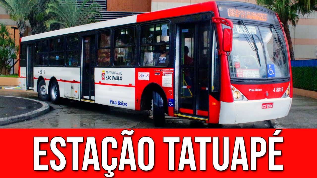 Estação Tatuapé - Terminal Sul - 4K 60 FPS - Movimentação de Ônibus 