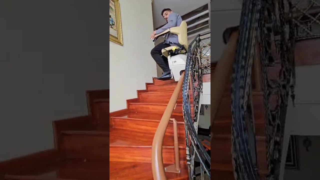 Gaziantep Merdiven Asans&ouml;r&uuml; | İ&ccedil; Mekan 90&deg; Park Sistemli 2 Duraklı Yaşlılar İ&ccedil;in Uygulama