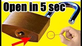 3 Ways to Open a Lock 🔴 🔑 very easy
