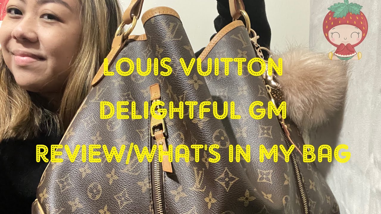 LOUIS VUITTON DELIGHTFUL GM REVIEW/ WHAT'S IN MY BAG? - YouTube
