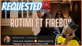 Rotimi - Weapon (Official Video) (feat. Fireboy DML) | Reaction