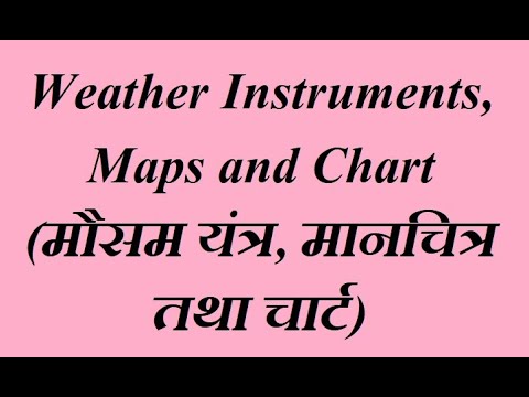 Weather Instruments, Maps and Chart (मौसम यंत्र, मानचित्र तथा चार्ट) Class 11 Geography Chapter - 8