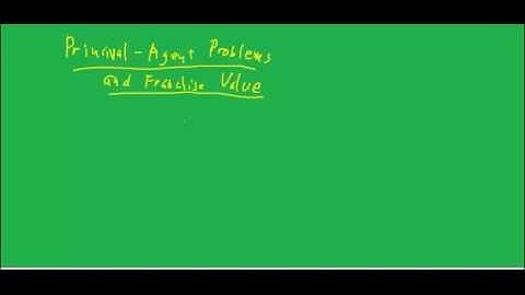 Principal-agent problems and franchise value
