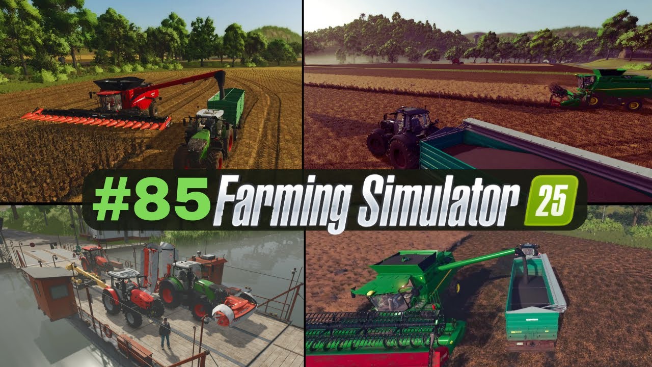 Sunflower & Canola Harvest | Field to Factory I Riverbend springs ep.85 #simulator #farming #fs25