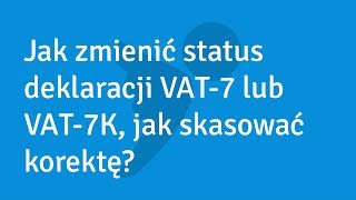 Jak zmienić status deklaracji VAT w aplikacji inFakt?