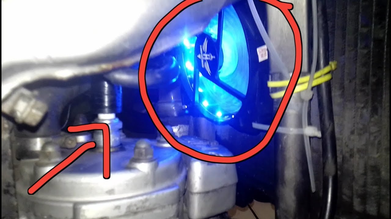 Kipas radiator ninja r/rr pake fan dc 12v led biru - YouTube