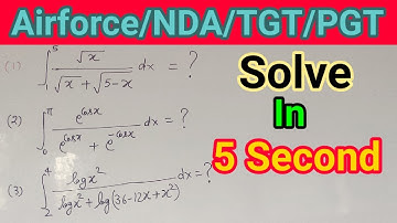 Integration trick | For Airforce/ NDA/ Navy/SSR|/ TGT/PGT | Math short trick in hindi.