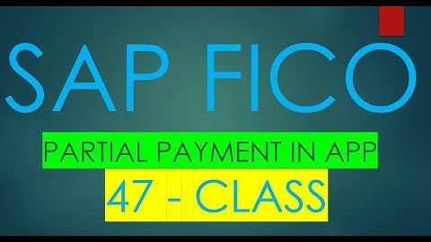 SAP FICO ECC FULL COURSE | Partial Payment with APP