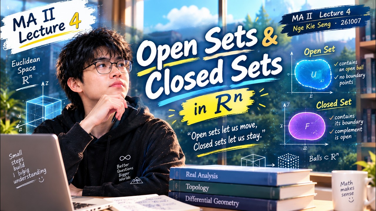 Open Sets & Closed Sets in R^n | MA II Lecture 4 | Nge Kie Seng 261007