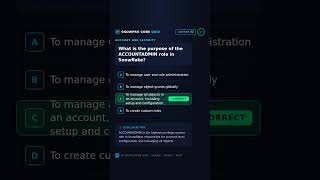 SnowPro Core Quiz #002 | Purpose of the ACCOUNTADMIN role in Snowflake