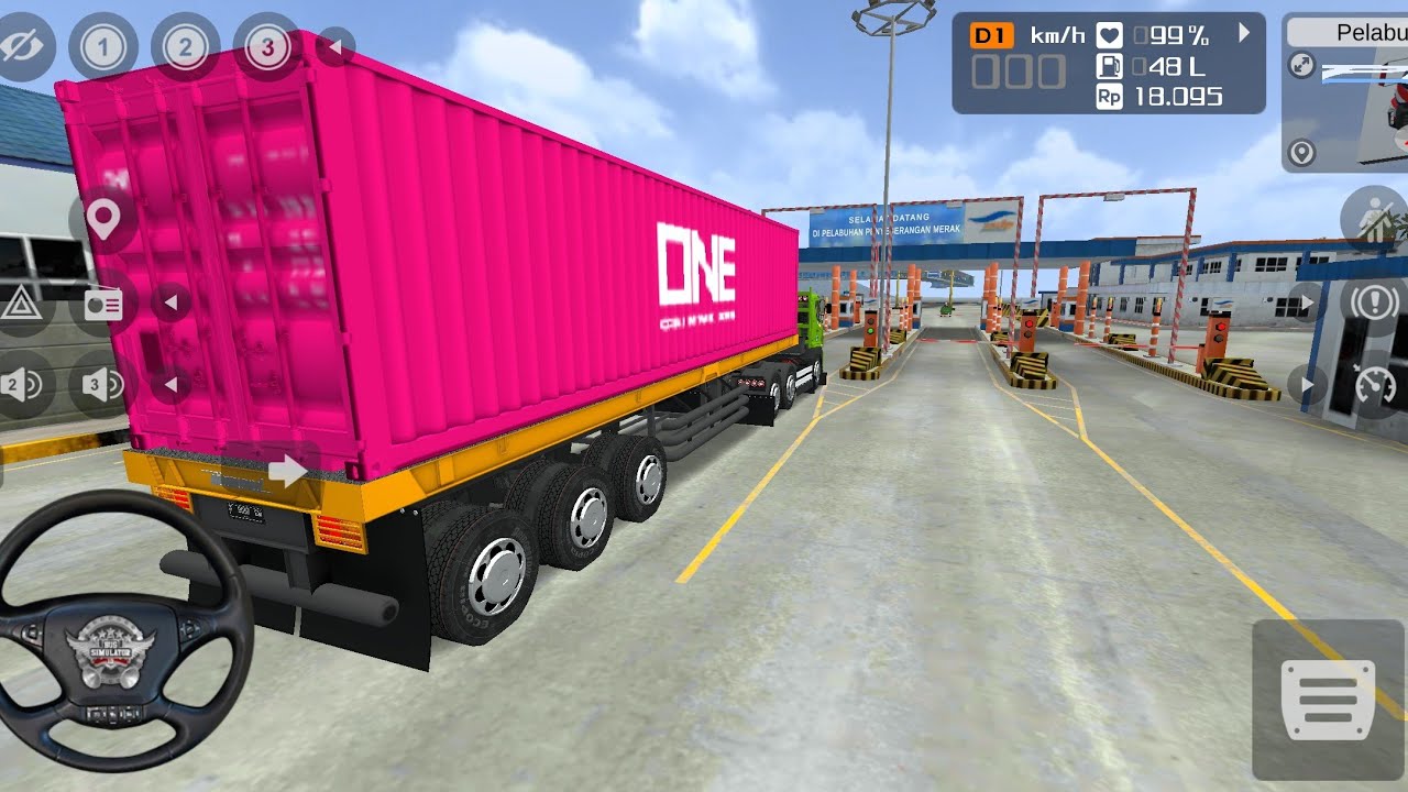 Truck Trailer Panjang Mencari Penumpang Wisata ke Pelabuhan Merak | BUS SIMULATOR INDONESIA BUSSID 