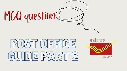 Post Office Guide Part 2 MCQ | Postal Assistant / Sorting Assistant Exam Preparation #gds #postman