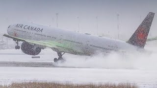 (4K) Epic Snow STORM Arrivals/Departures/DEicing | Plane Spotting at Vancouver YVR
