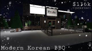 Modern Korean BBQ (interior) || Bloxburg Speedbuild