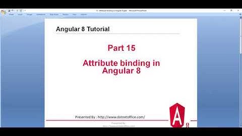 Part 15 :Attribute binding in Angular 8 | Angular 8/12 Tutorial