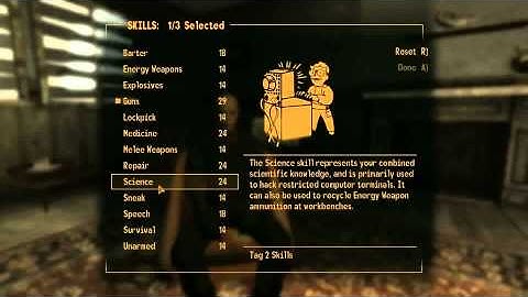 Fallout: New Vegas Gameplay: Episode 1- part 2-б: skills