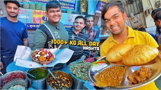 Delhi Street Food Jamnapaar CHATKARA  Karkardooma Chole Bhature, Chur Chur Naan, Shahdara Kachori