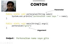Tutorial Java - Parameter dan Argument