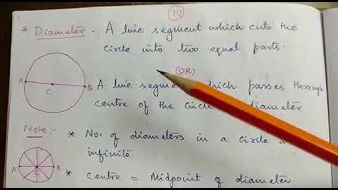 kp sir circles video 9 Diameter definition