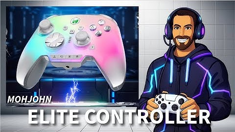 MOHJOHN Rainbow3 Full-Microswitch Elite Game Controller - 16 micro switch buttons, 14 RGB LED groups