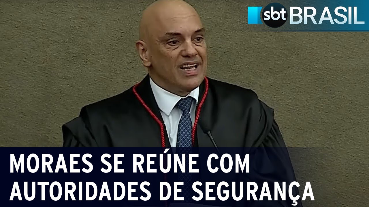 Presidente do TSE se reúne com autoridades de segurança das eleições | SBT Brasil (24/08/22)