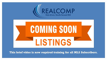 Coming Soon Listing Video - Required Training for Realcomp REALTORS