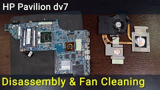 картинка: HP Pavilion dv7 Разборка, чистка вентилятора от пыли и замена термопасты