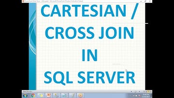 SQL Cartesian join | Cross joins in SQL