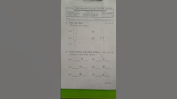 class pp/pre primary /class pp third unit test question paper 2023/gonit/bangla/english /Class PP