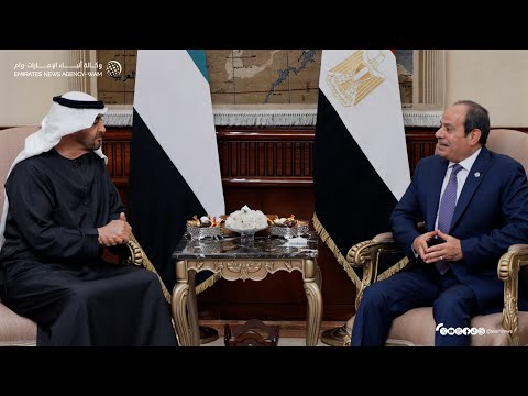 رئيس الدولة يصل القاهرة في زيارة أخوية والرئيس المصري في مقدمة مستقبليه