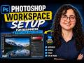 How to Set Up Photoshop Workspace (Beginner Guide) - Lesson 1