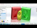 Tách khuôn chai thổi nhựa Solidworks