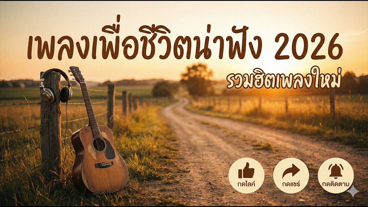 รวมเพลงฮิตแนวเพื่อชีวิต ฟังเพลินๆ ฟังยาวๆ1ช.ม ไม่มีโฆษณาคั่น