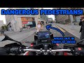 Dangerous Pedestrians! UK Bikers vs Crazy, Angry People and Bad Drivers #152
