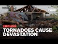 Compilation: Tornado tears through Oklahoma, destroys dozens of homes and causes catastrophic damage