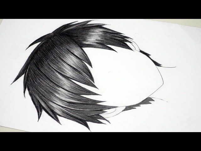 How To Draw Anime Boy Hair [Drawing Realistic Anime Hair For Beginners]
