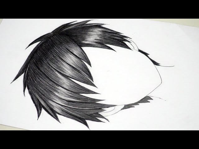 How to Draw Anime Boy Hair - DrawingNow