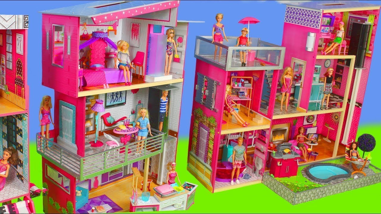 Barbie juguetes Barbie La casa de tus sueños, casa de muñecas Barbie