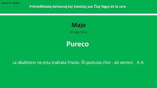 Primeditindaj Admonoj kaj Konsiloj por Ĉiuj Tagoj de la Jaro – 5.1 – Majo (1-a ĝis 10-a)
