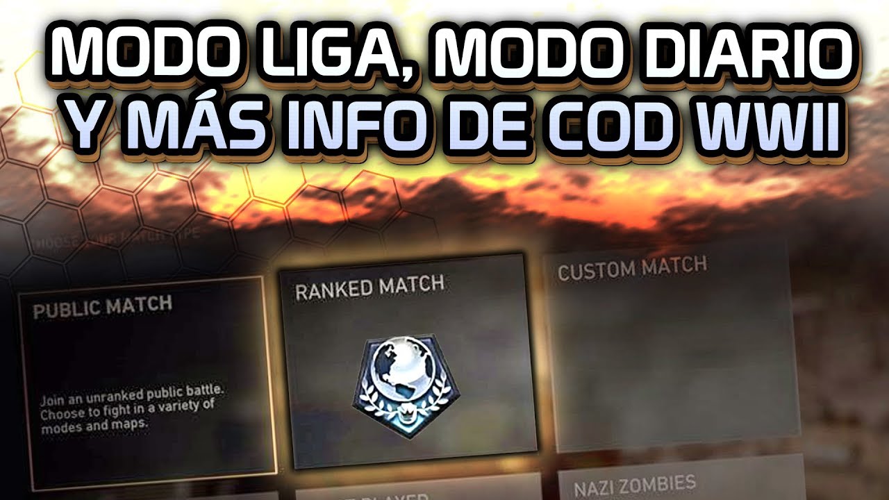 MODO LIGA, PRIMERA IMAGEN del MENÚ PRINCIPAL y MÁS de COD WWII - YouTube