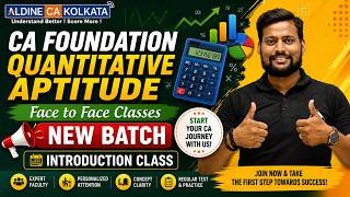 Start Your CA Journey | CA Foundation Quantitative Aptitude Introduction | Jan & May 2027 |CA Career