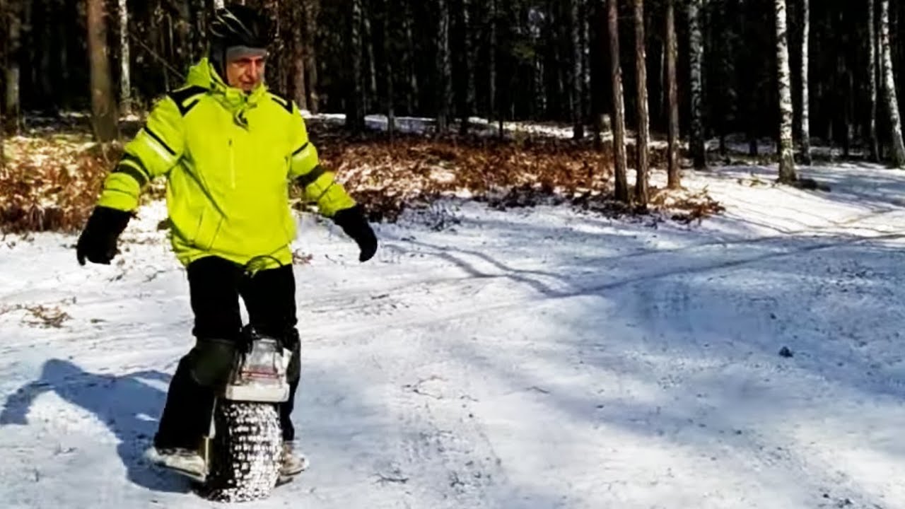 Off-Road EUC on first snow - Bublik-18 на первом снегу