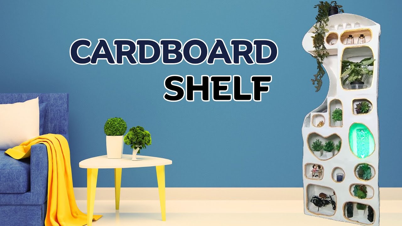 Creative Cardboard Shelf with Multi-Sized Pockets  | DIY | RusticKraft